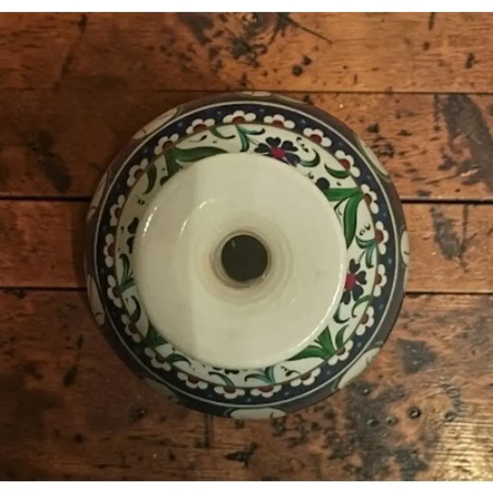 Chez Galip Turkish Hand Painted Ceramic Vase Iznik Style Avanos Türkiye 7.5